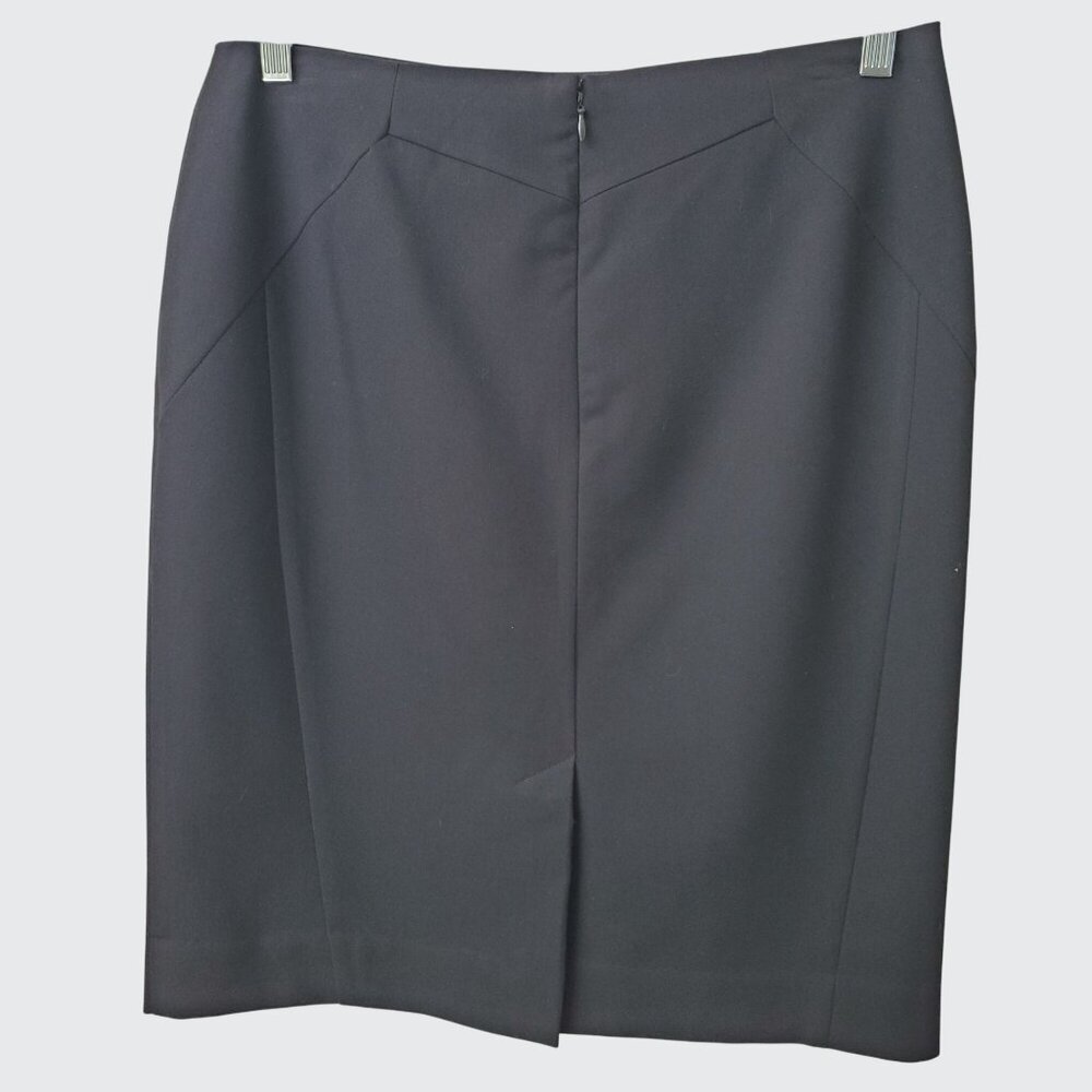 Worthington Womens Black Pencil Skirt Size 8 Polyester Blend Sleek Office Wear - Picture 2 of 7